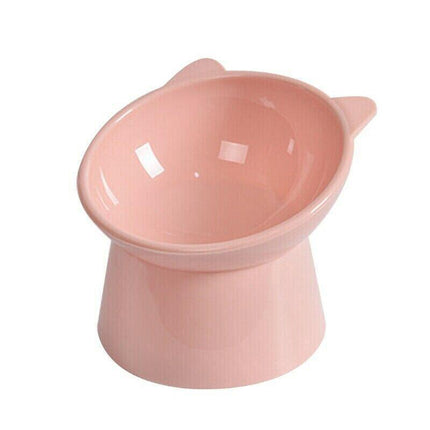 Elevated Pet Bowl Cat Dog Feeder Food Water High-foot Anti Vomiting Tilted Bowl - Aimall