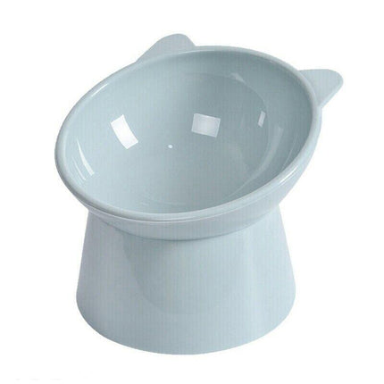 Elevated Pet Bowl Cat Dog Feeder Food Water High-foot Anti Vomiting Tilted Bowl - Aimall