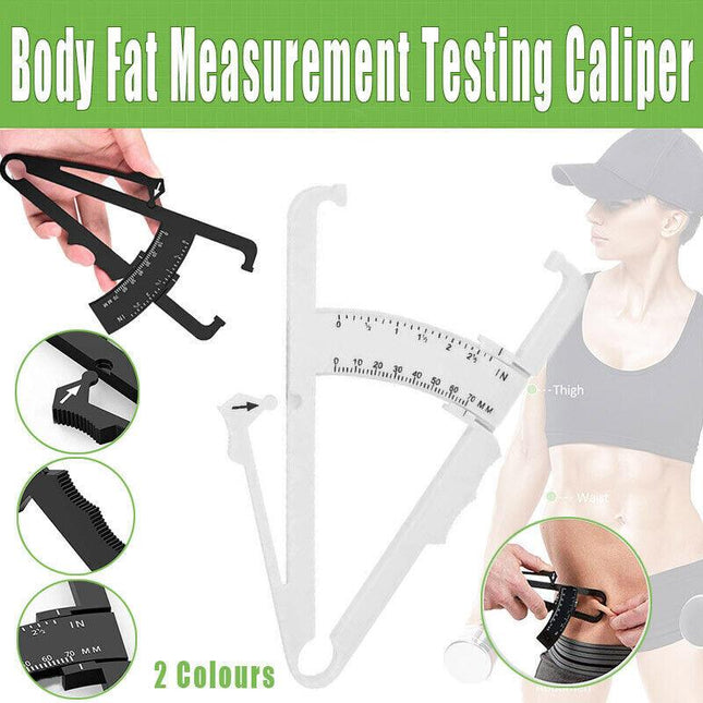 Body Fat Measurement Testing Caliper Skinfold Skin Fold Gym Weight Loss Test AU - Aimall