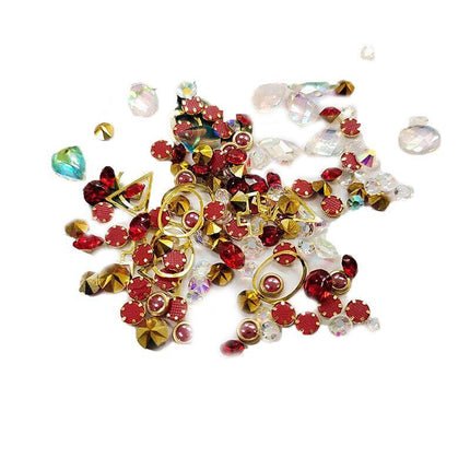 10 Styles Aurora Colorful 3D Nail Art Drill Heart Diamond Crystal AU - Aimall