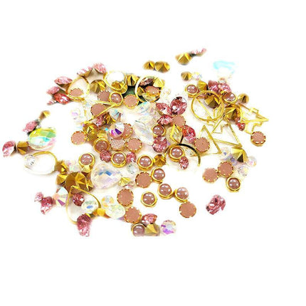 10 Styles Aurora Colorful 3D Nail Art Drill Heart Diamond Crystal AU - Aimall
