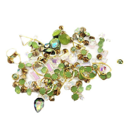 10 Styles Aurora Colorful 3D Nail Art Drill Heart Diamond Crystal AU - Aimall