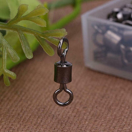 250PCS/Box Fishing Ball Bearing Swivels Solid Ring Hooks Connectors Tackle Tools - Aimall