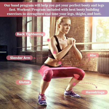 AOLIKES Set 3 Resistance Booty Bands Hip Circle Loop Bands Workout Exercise AU - Aimall