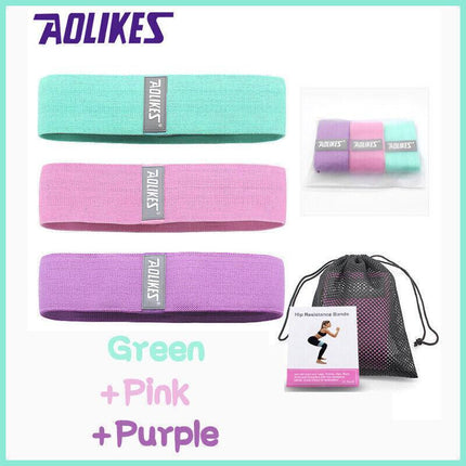 AOLIKES Set 3 Resistance Booty Bands Hip Circle Loop Bands Workout Exercise AU - Aimall
