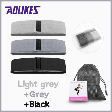 AOLIKES Set 3 Resistance Booty Bands Hip Circle Loop Bands Workout Exercise AU - Aimall
