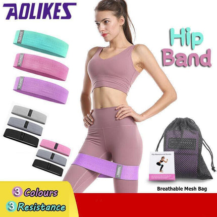 AOLIKES Set 3 Resistance Booty Bands Hip Circle Loop Bands Workout Exercise AU - Aimall