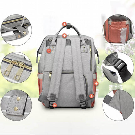 Luxury Multifunctional Baby Diaper Nappy Backpack Maternity Mummy Changing Bag - Aimall