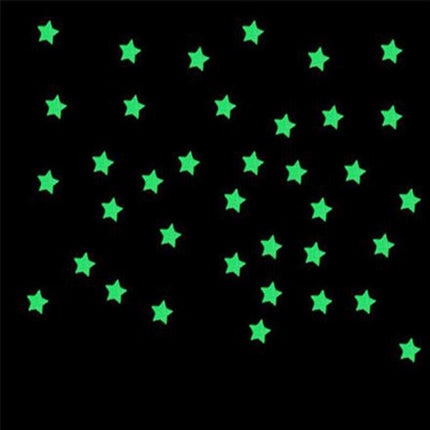 100 Pieces Glow In The Dark Stars Wall Stickers Luminous Stars Decal Kids Room - Aimall