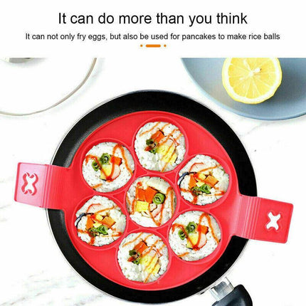 Silicone Non Stick Flipper Pancake Pan Perfect Breakfast Maker Egg Omelette Tool - Aimall