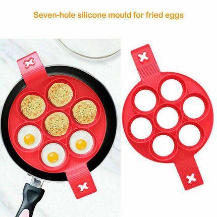 Silicone Non Stick Flipper Pancake Pan Perfect Breakfast Maker Egg Omelette Tool - Aimall