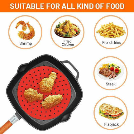 Reusable Air Fryer Liners Non-Stick Silicone Air Fryer Basket Mat Round AU Stock - Aimall