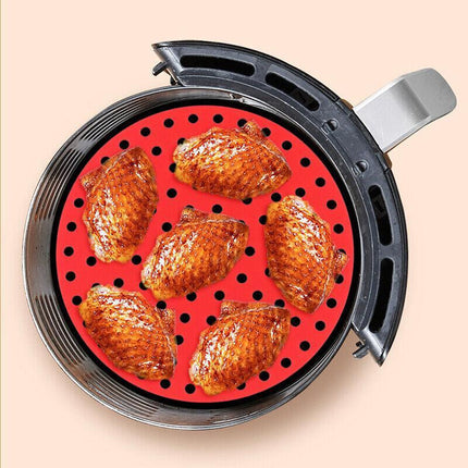 Reusable Air Fryer Liners Non-Stick Silicone Air Fryer Basket Mat Round AU Stock - Aimall