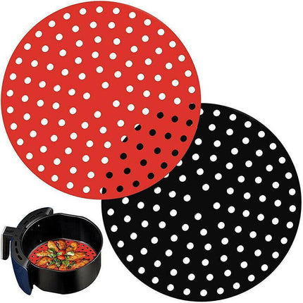 Reusable Air Fryer Liners Non-Stick Silicone Air Fryer Basket Mat Round AU Stock - Aimall