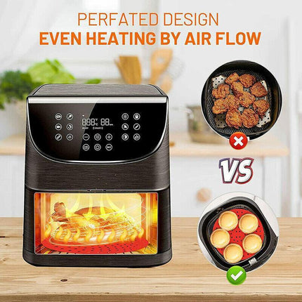 Reusable Air Fryer Liners Non-Stick Silicone Air Fryer Basket Mat Round AU Stock - Aimall