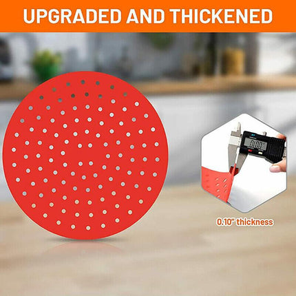 Reusable Air Fryer Liners Non-Stick Silicone Air Fryer Basket Mat Round AU Stock - Aimall