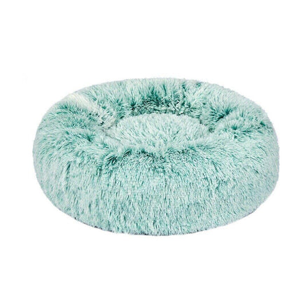 Dog Cat Pet Calming Bed Washable ZIPPER Cover Warm Soft Plush Round Sleeping AU - Aimall