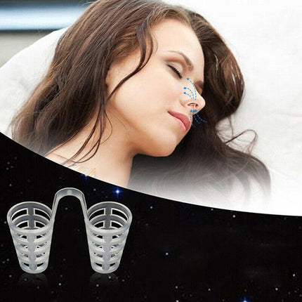 Silicone Anti Snore Nasal Dilators Stop Snoring Nose Clip Sleep Apnea Aid Device - Aimall