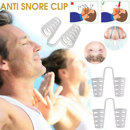 Silicone Anti Snore Nasal Dilators Stop Snoring Nose Clip Sleep Apnea Aid Device - Aimall