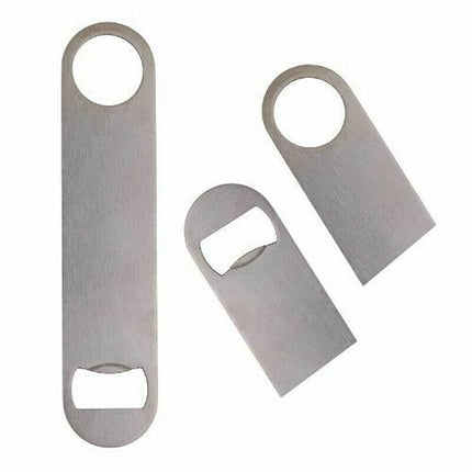 Stainless Steel Speed Bottle Opener Bartender Flat Bar Blade Cap Can Beer Drink - Aimall