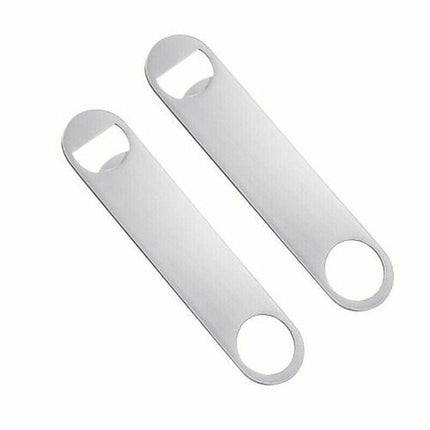 Stainless Steel Speed Bottle Opener Bartender Flat Bar Blade Cap Can Beer Drink - Aimall