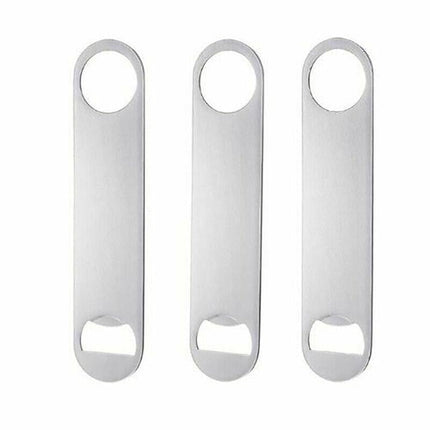 Stainless Steel Speed Bottle Opener Bartender Flat Bar Blade Cap Can Beer Drink - Aimall