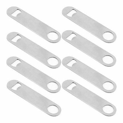 Stainless Steel Speed Bottle Opener Bartender Flat Bar Blade Cap Can Beer Drink - Aimall