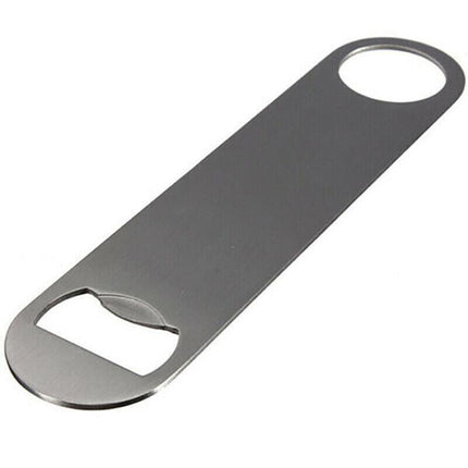 Stainless Steel Speed Bottle Opener Bartender Flat Bar Blade Cap Can Beer Drink - Aimall