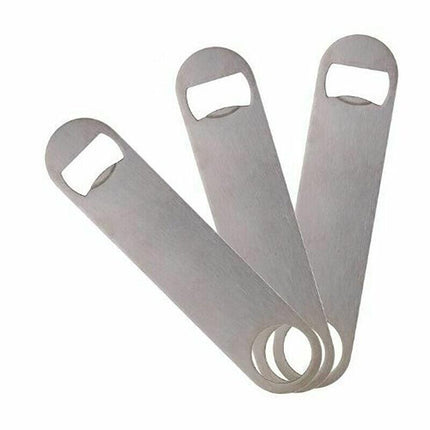 Stainless Steel Speed Bottle Opener Bartender Flat Bar Blade Cap Can Beer Drink - Aimall