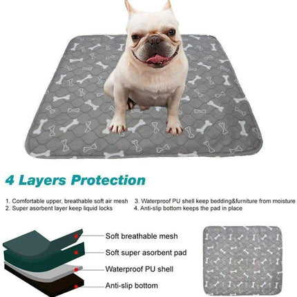 Washable Pet Dog Cat Puppy Training Pee Reusable Pads Cushion Bed Absorbent Mat - Aimall