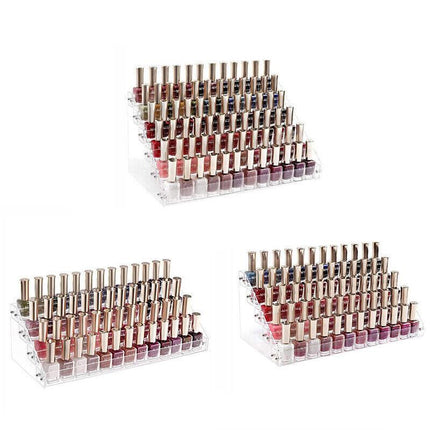 Clear Acrylic Nail Polish Rack Holder Stand Makeup Organizer Lipstick Display AU - Aimall