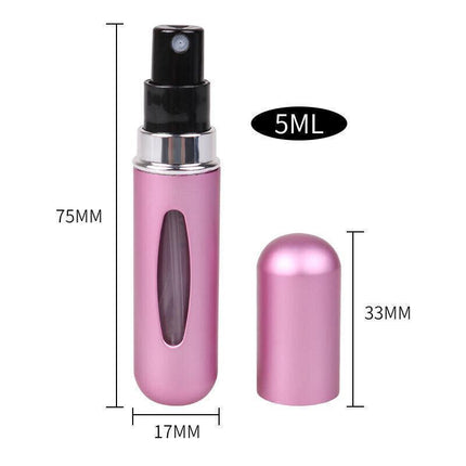 Travel Portable Mini Refillable Perfume Atomizer Bottle Scent Pump Spray 5ml AU - Aimall