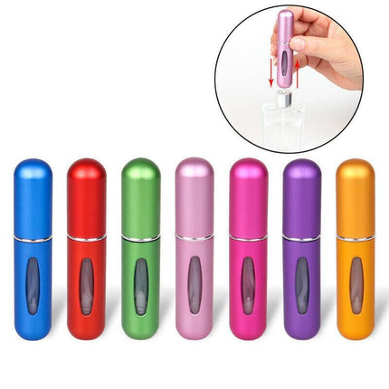Travel Portable Mini Refillable Perfume Atomizer Bottle Scent Pump Spray 5ml AU - Aimall