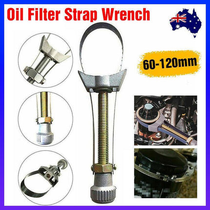 60-120MM Oil Filter Removal Tool Car Wrench Adjustable Strap Wrench Aluminium AU - Aimall