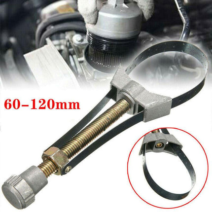 60-120MM Oil Filter Removal Tool Car Wrench Adjustable Strap Wrench Aluminium AU - Aimall
