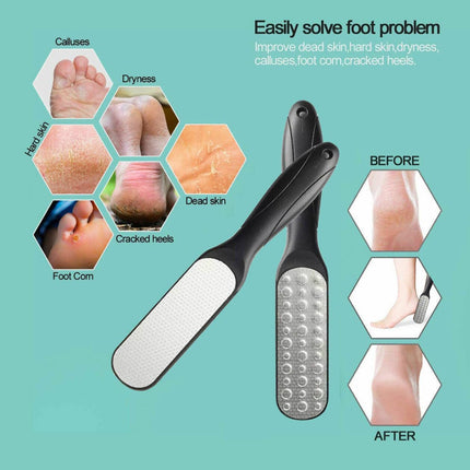 Double Sided Foot File Pedicure Rasp Scrubber Cleaner Dead Skin Callus Remover - Aimall