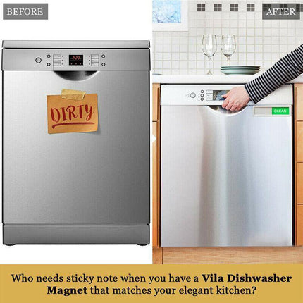 Clean Dirty Dishwasher Magnet Indicator Sign with a Non Scratch Magnetic Backing - Aimall