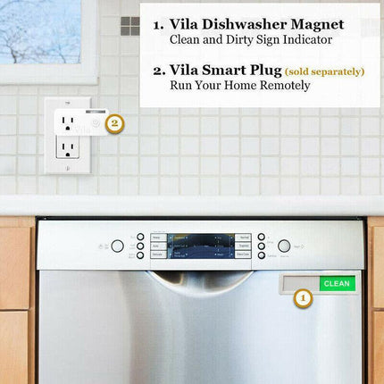 Clean Dirty Dishwasher Magnet Indicator Sign with a Non Scratch Magnetic Backing - Aimall
