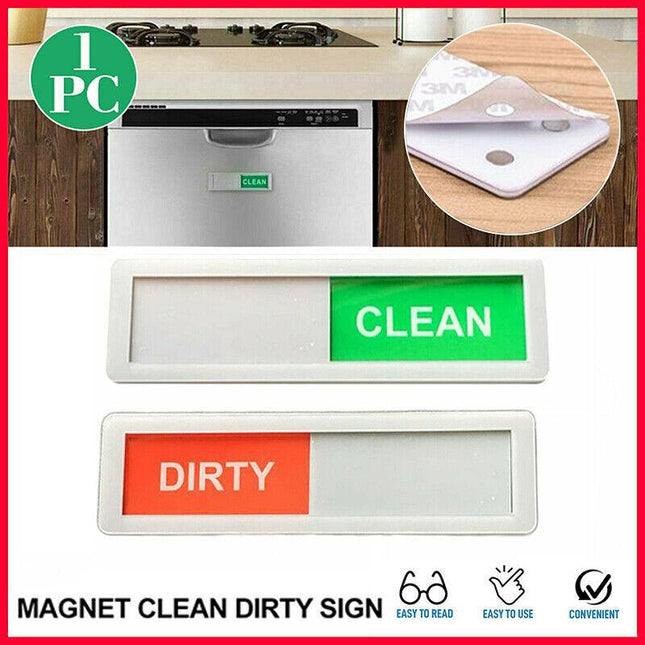 Clean Dirty Dishwasher Magnet Indicator Sign with a Non Scratch Magnetic Backing - Aimall