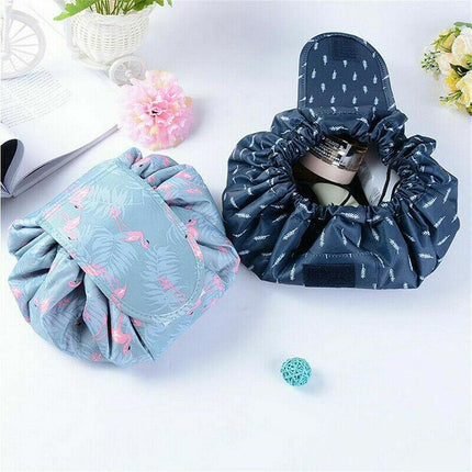 Lazy Cosmetic Bag Printing Drawstring Makeup case Storage Bag Portable Travel AU - Aimall