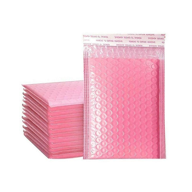 50PCS Poly Bubble Mailer Envelope Padded Bag Pink Cushioned Mailers 4 Sizes AU - Aimall