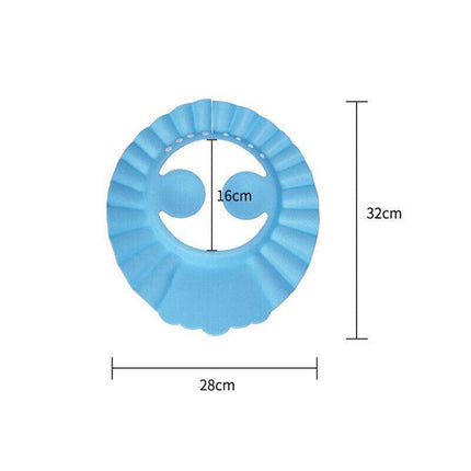 ADJUSTABLE BABY SHOWER CAP KIDS BATH SHAMPOO SHIELD WASH HAIR HAT EAR COVERS AU - Aimall