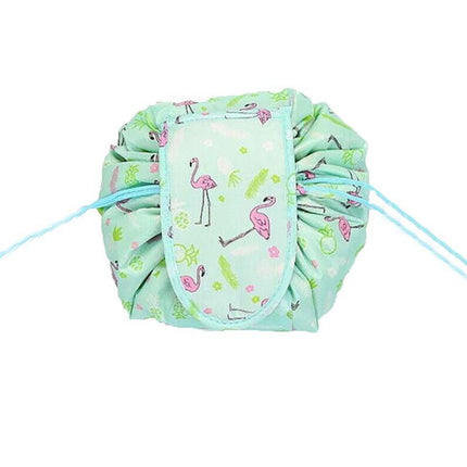 Lazy Cosmetic Bag Printing Drawstring Makeup case Storage Bag Portable Travel AU - Aimall
