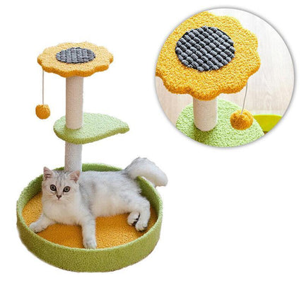 Cat Tree Scratching Tower Post Pet Climbing Board Scratcher Furniture Pet Toy AU - Aimall