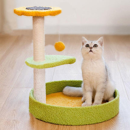 Cat Tree Scratching Tower Post Pet Climbing Board Scratcher Furniture Pet Toy AU - Aimall