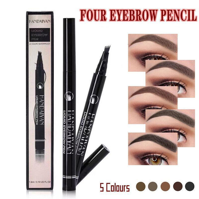 Microblading Tattoo Eyebrow Ink Pen Eye Brow Pencil Brow Enhancer Stencil AU - Aimall