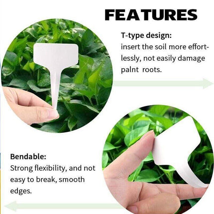 SpringUp T-type Plant Labels Flexible Plastic Garden Tags Nursey Seeding Pen AU - Aimall