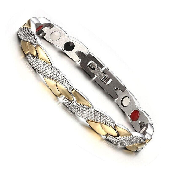 Mens Women Bracelet Magnetic Healing Bio Therapy Arthritis Pain Relief Bangle AU - Aimall