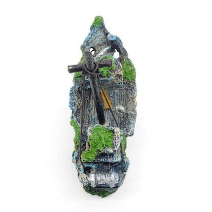 Aquarium Fish Tank Boat Ornament Pirate Ships Resin Landscape Underwater Decor - Aimall