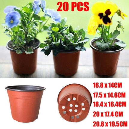 AU STOCK 20PCS SOFT PLASTIC PLANT POTS NURSERY SEEDLINGS CONTAINER 012 AU - Aimall